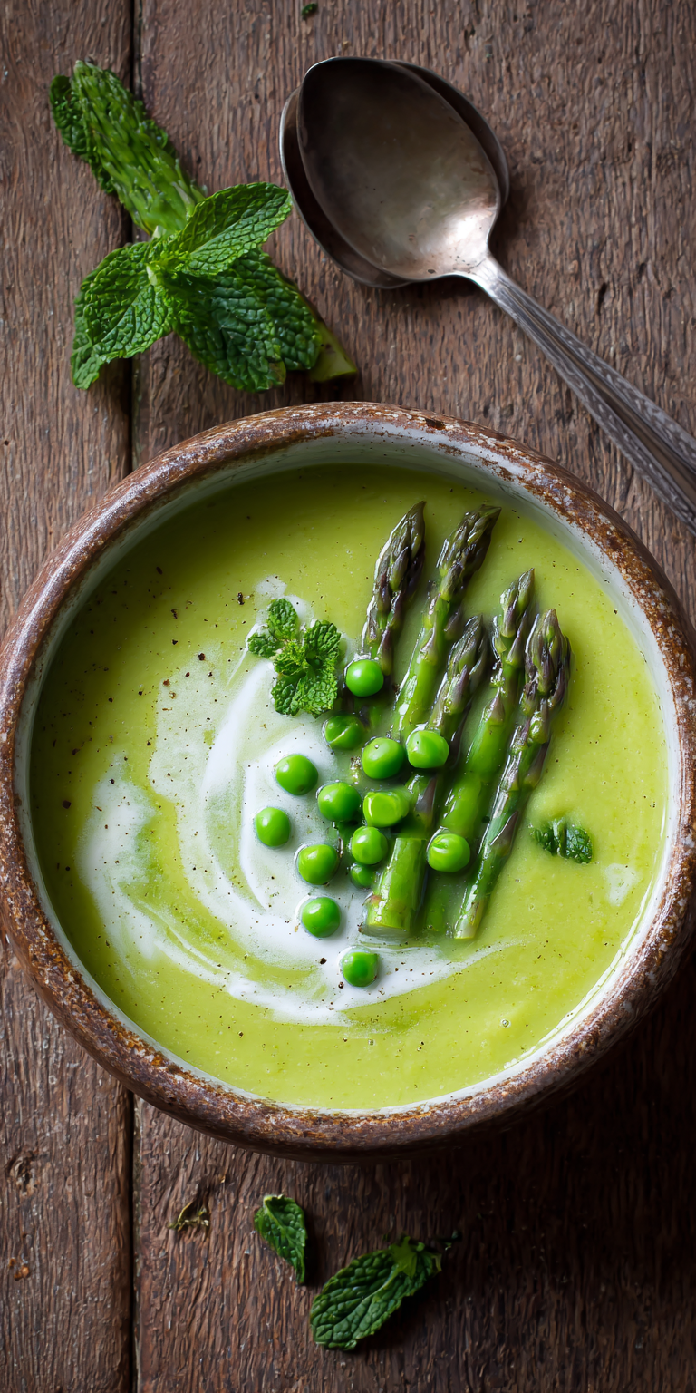 Creamy Asparagus and Pea Spring Soup Recipe