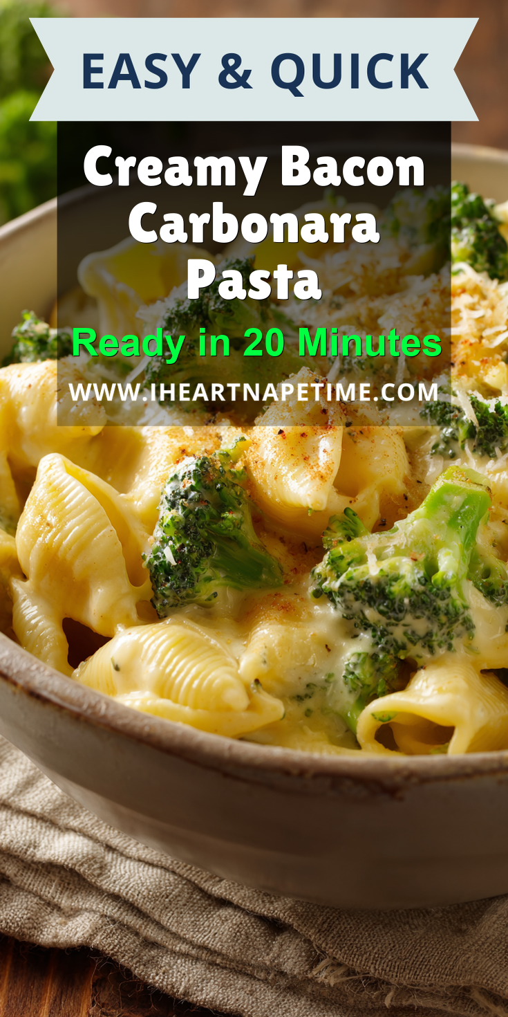 Creamy Bacon Carbonara Pasta served warm with cozy spices