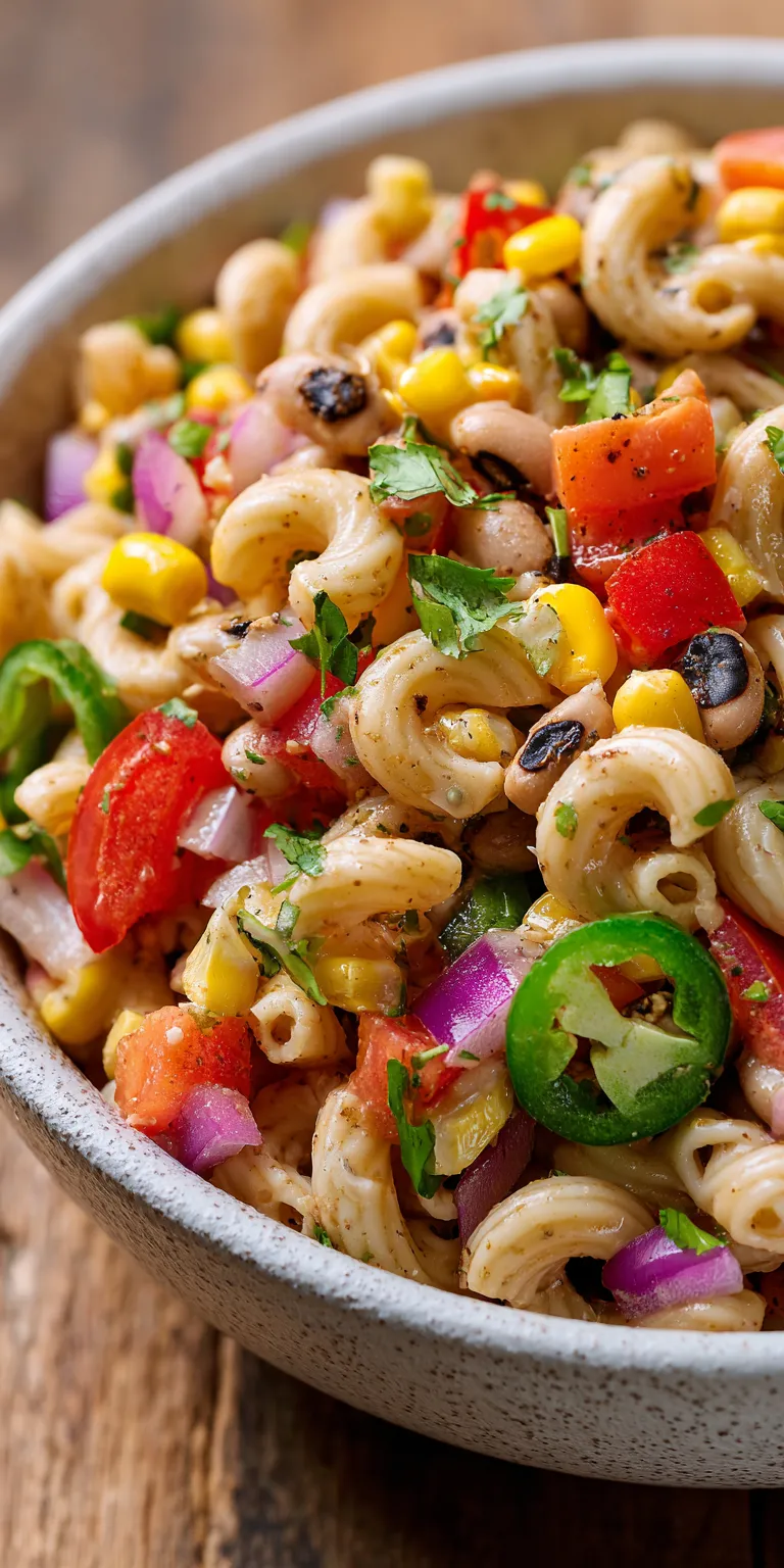 Creamy Dill Pickle Pasta Salad served warm with cozy spices