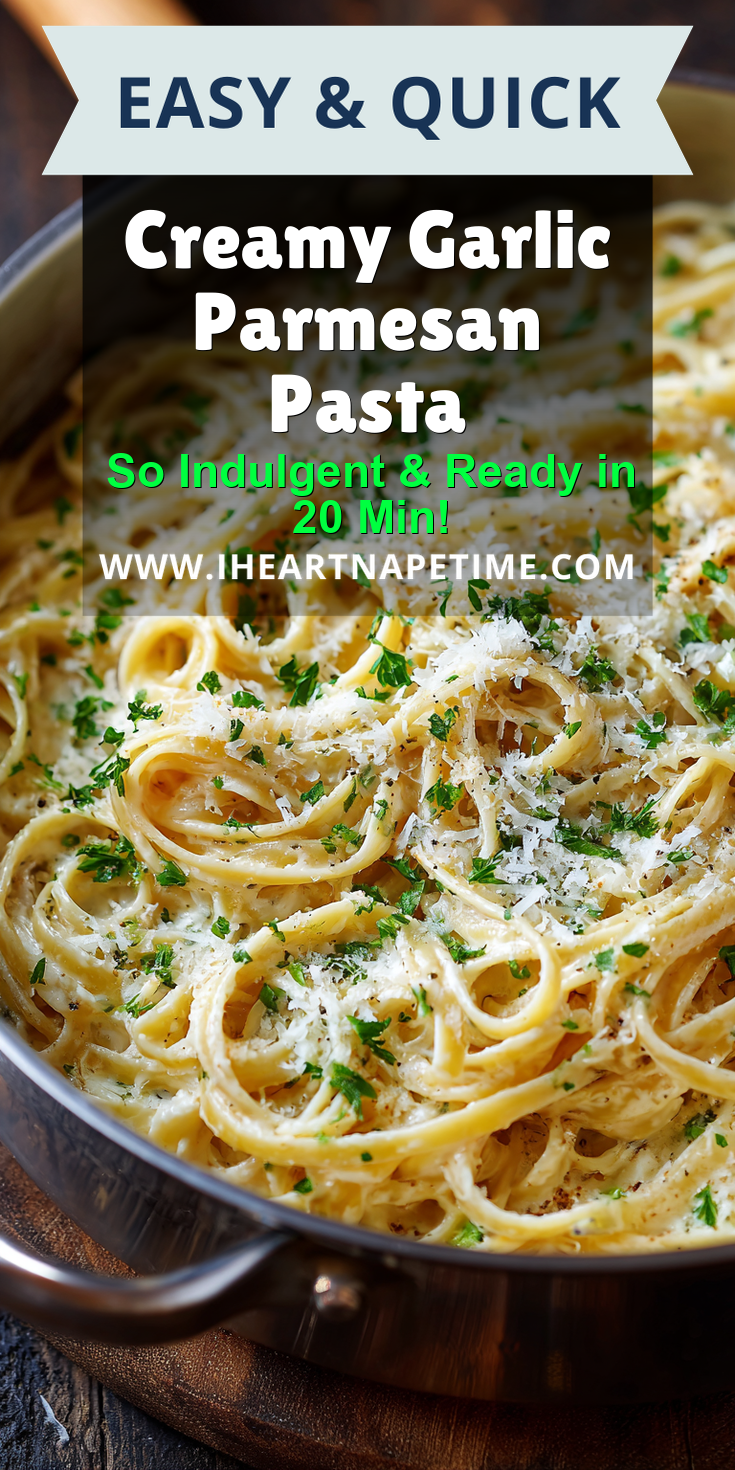 Creamy Garlic Parmesan Pasta served warm with cozy spices