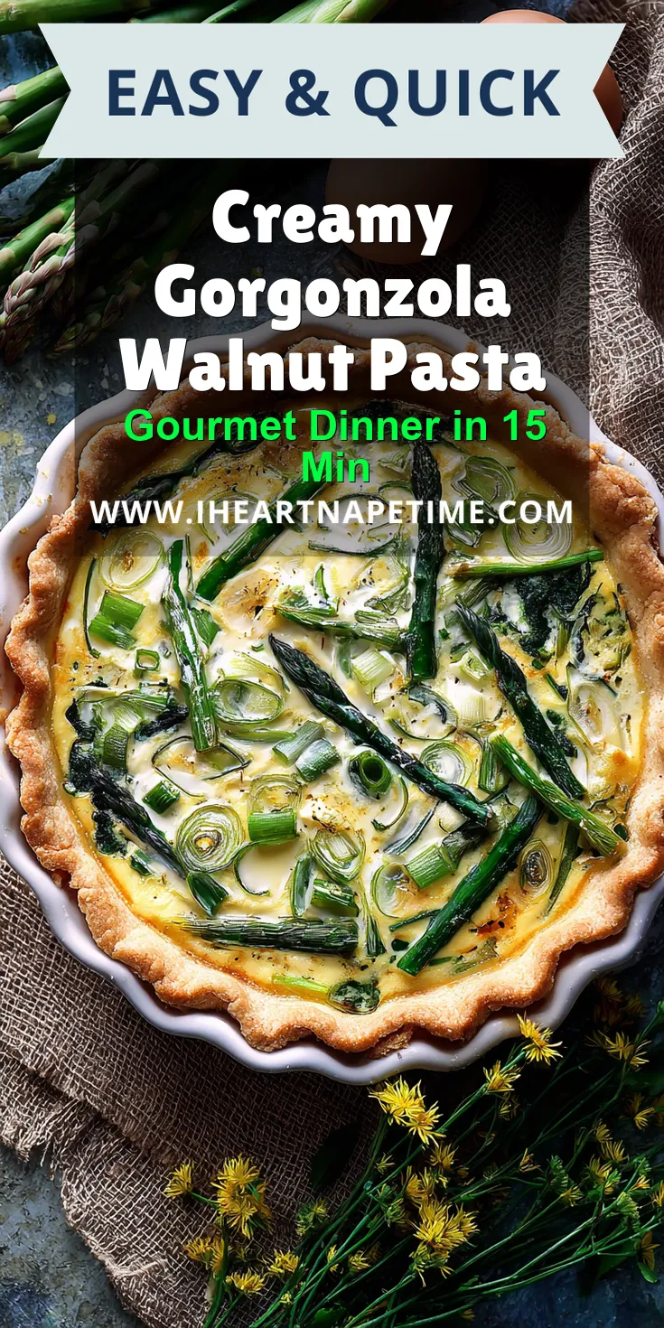 Creamy Gorgonzola Walnut Pasta served warm with cozy spices