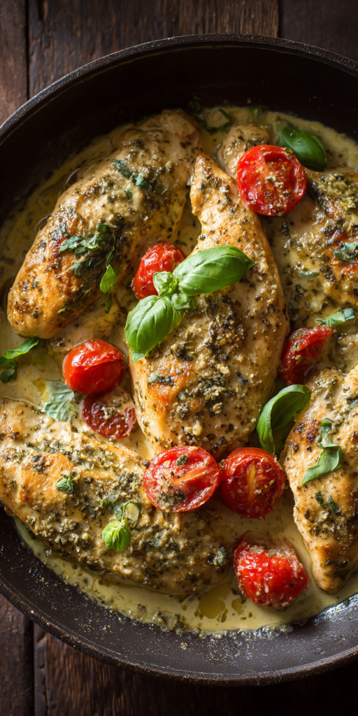 Creamy Parmesan & Pesto Shrimp Foil Packets Recipe