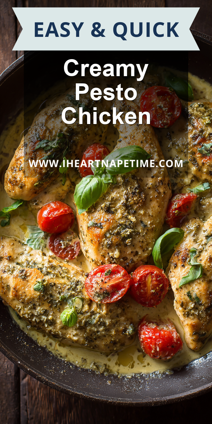 Creamy Pesto Chicken served warm with cozy spices