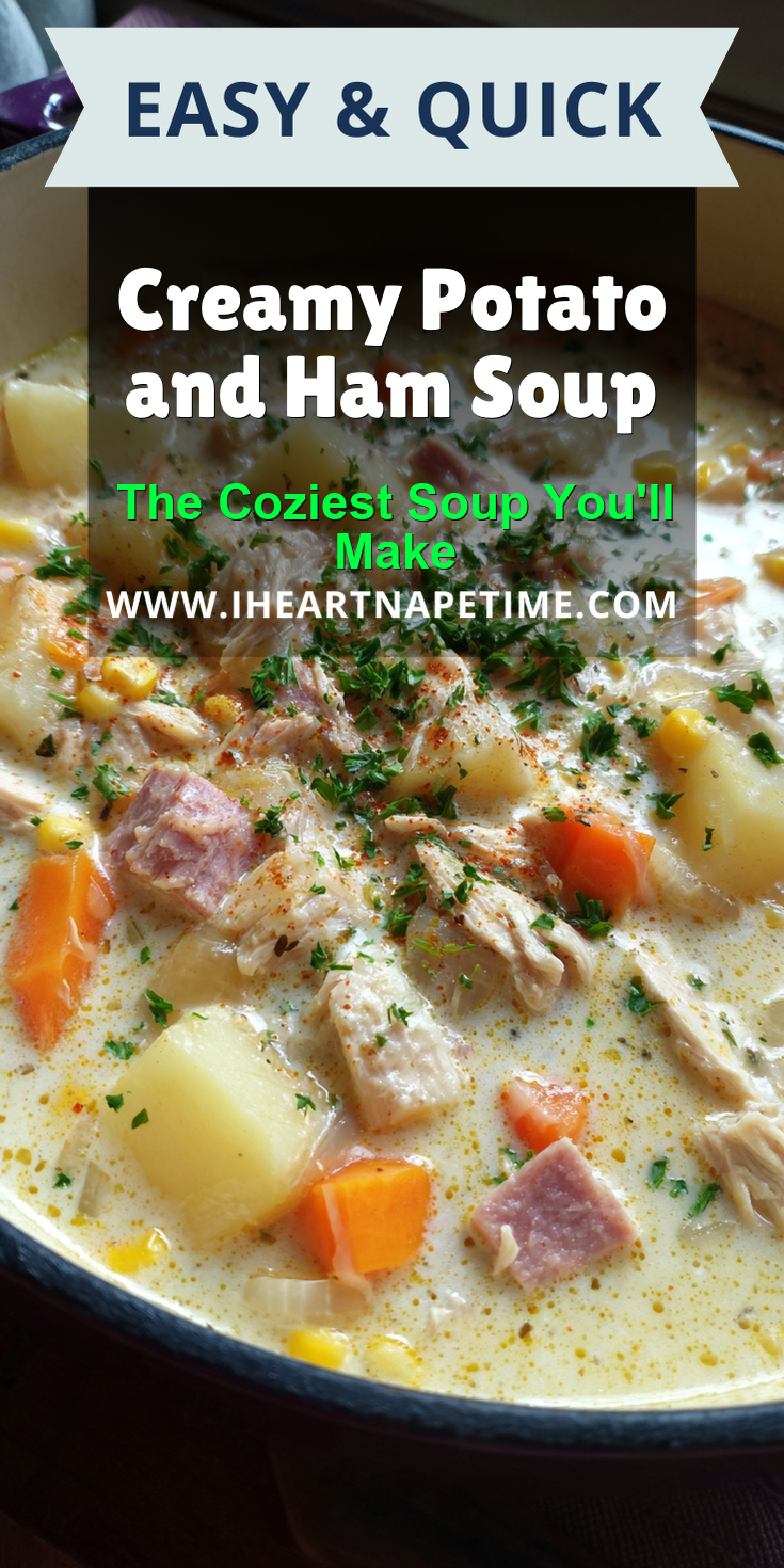 Creamy Potato and Ham Soup served warm with cozy spices