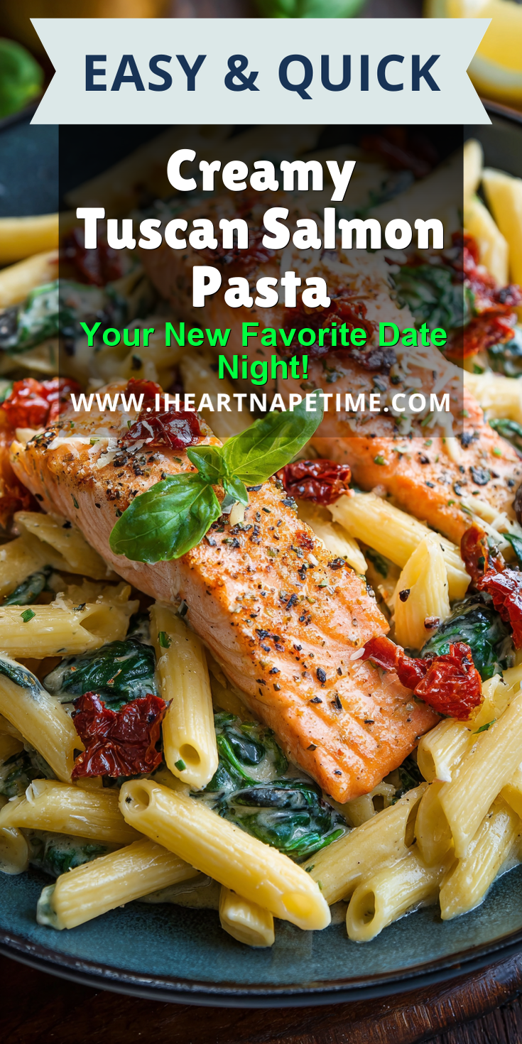 Creamy Tuscan Salmon Pasta served warm with cozy spices