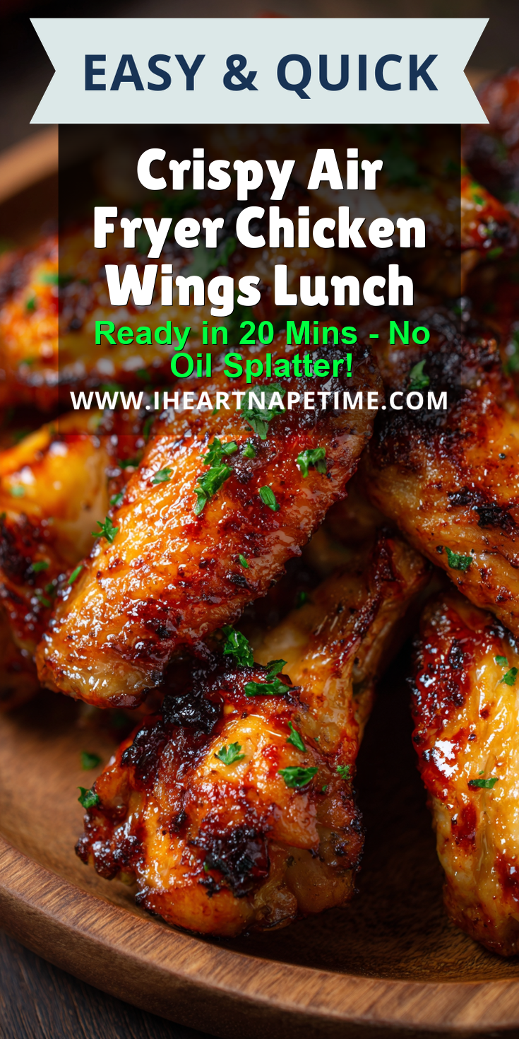 Crispy Air Fryer Chicken Wings Lunch served warm with cozy spices