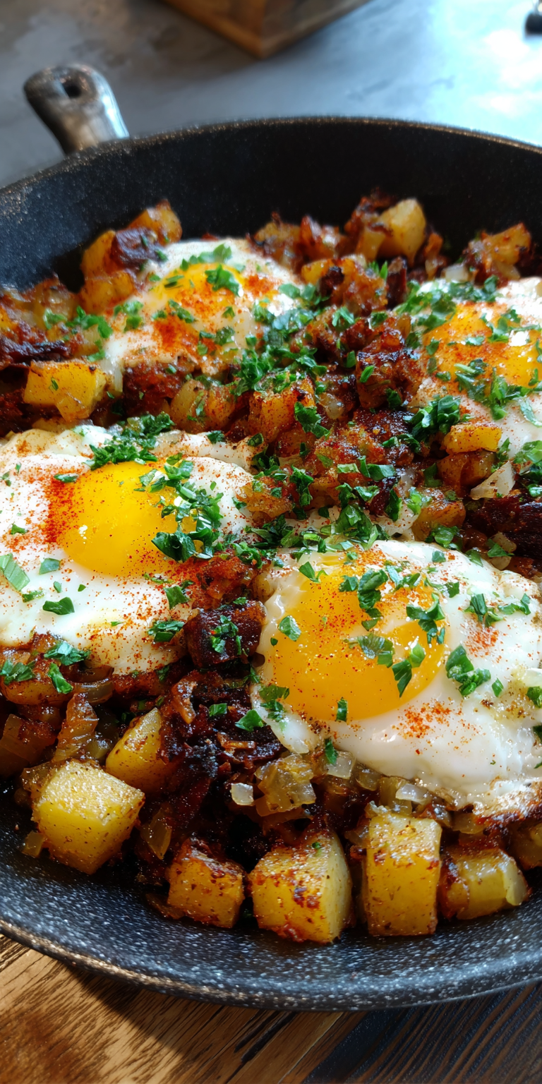 Crispy Corned Beef Hash with Eggs Recipe