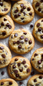 Crispy Thin Chocolate Chip Cookies served warm with cozy spices