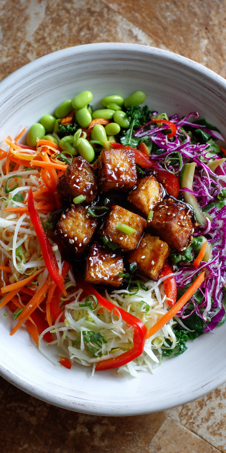 Crispy Tofu Veggie Healthy Salads Recipe