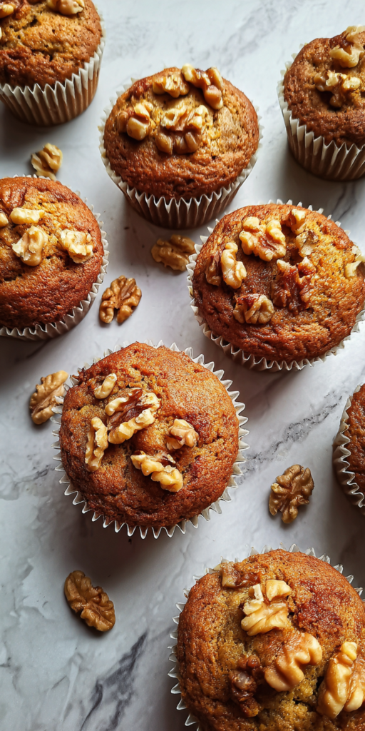 Crunchy Walnut Banana Nut Muffins Recipe