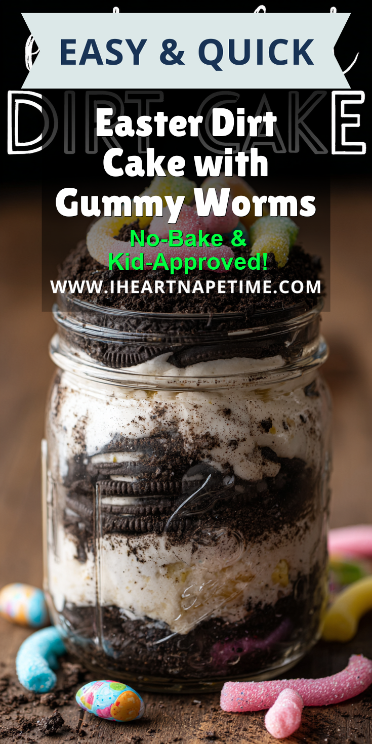 Easter Dirt Cake with Gummy Worms served warm with cozy spices