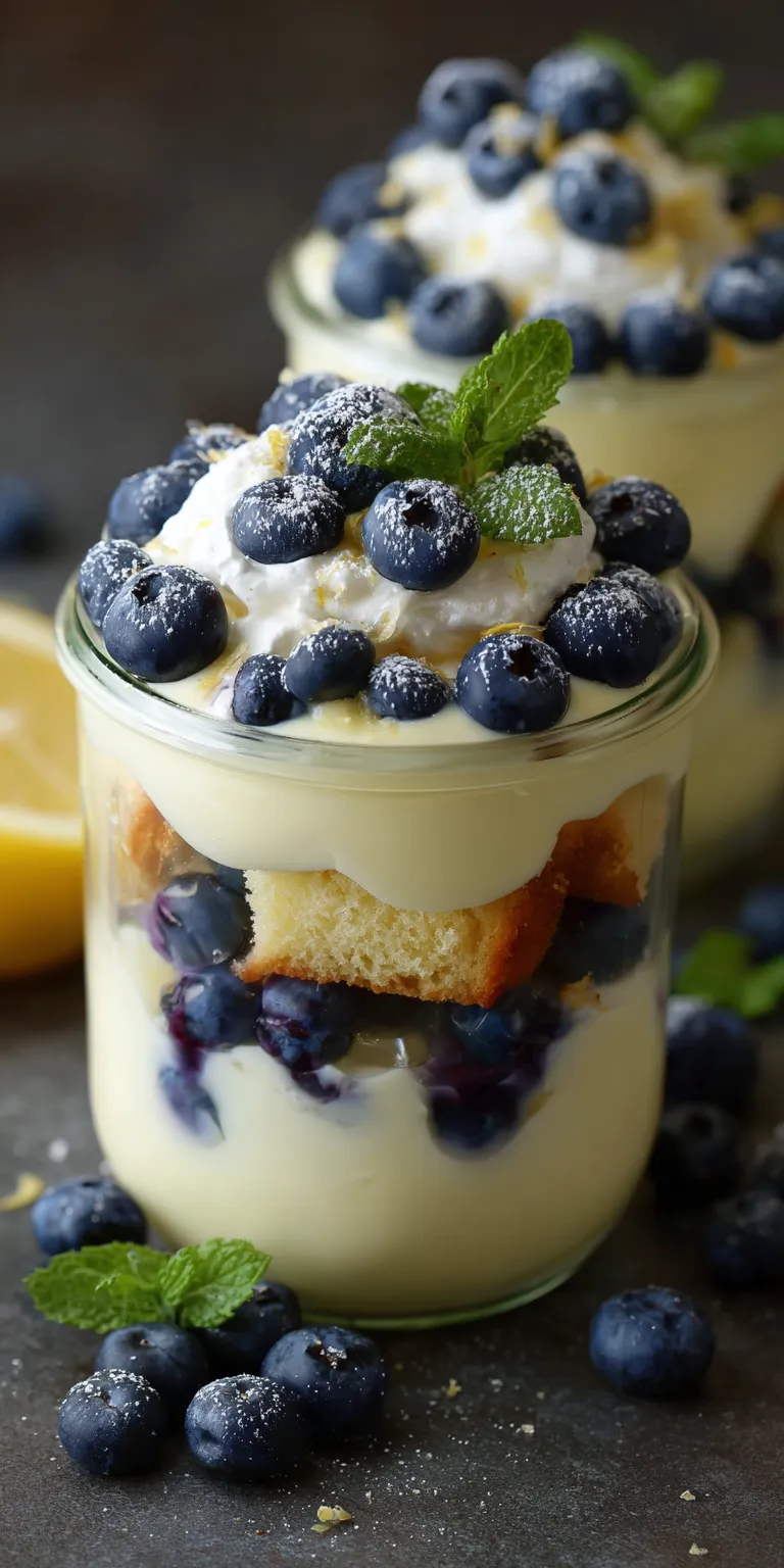 Easy Lemon Blueberry Trifle (video) served warm with cozy spices