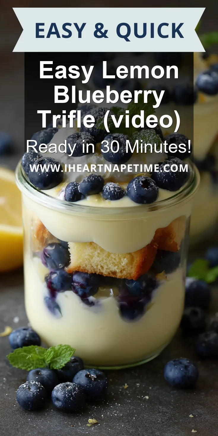 Easy Lemon Blueberry Trifle (video) served warm with cozy spices