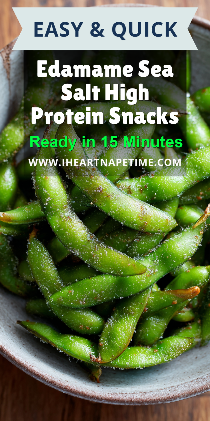 Edamame Sea Salt High Protein Snacks served warm with cozy spices
