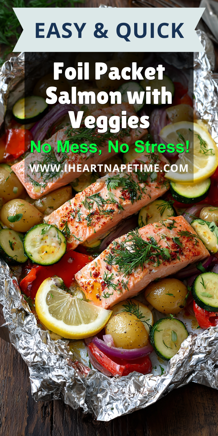 Foil Packet Salmon with Veggies served warm with cozy spices