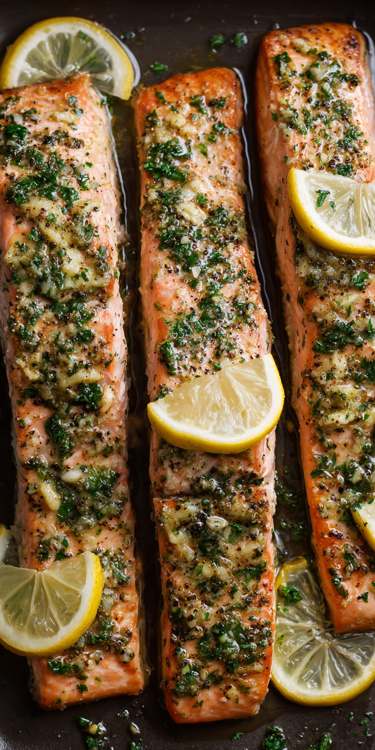 Garlic Butter Baked Salmon Fillet Recipe