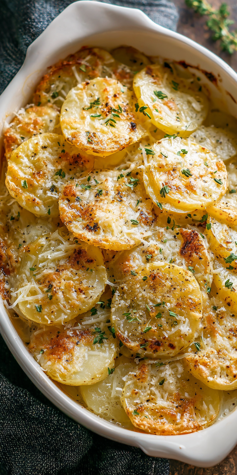 Garlic Parmesan Creamy Potatoes Recipe