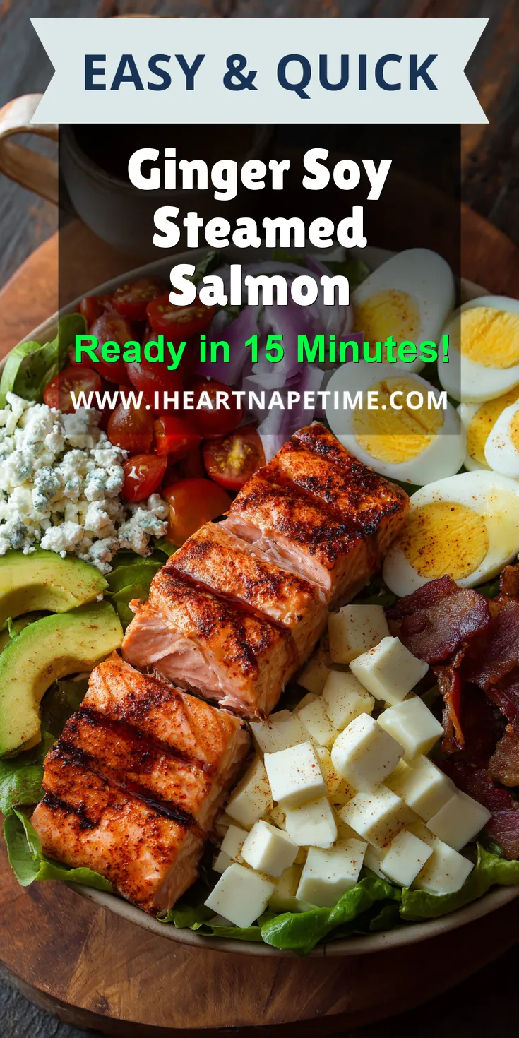 Ginger Soy Steamed Salmon served warm with cozy spices