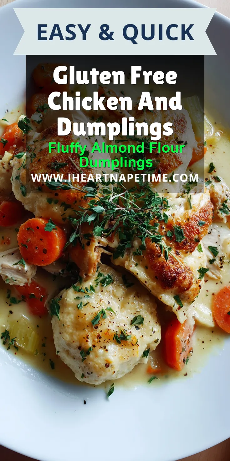 Gluten Free Chicken And Dumplings served warm with gentle spices and a cozy aroma