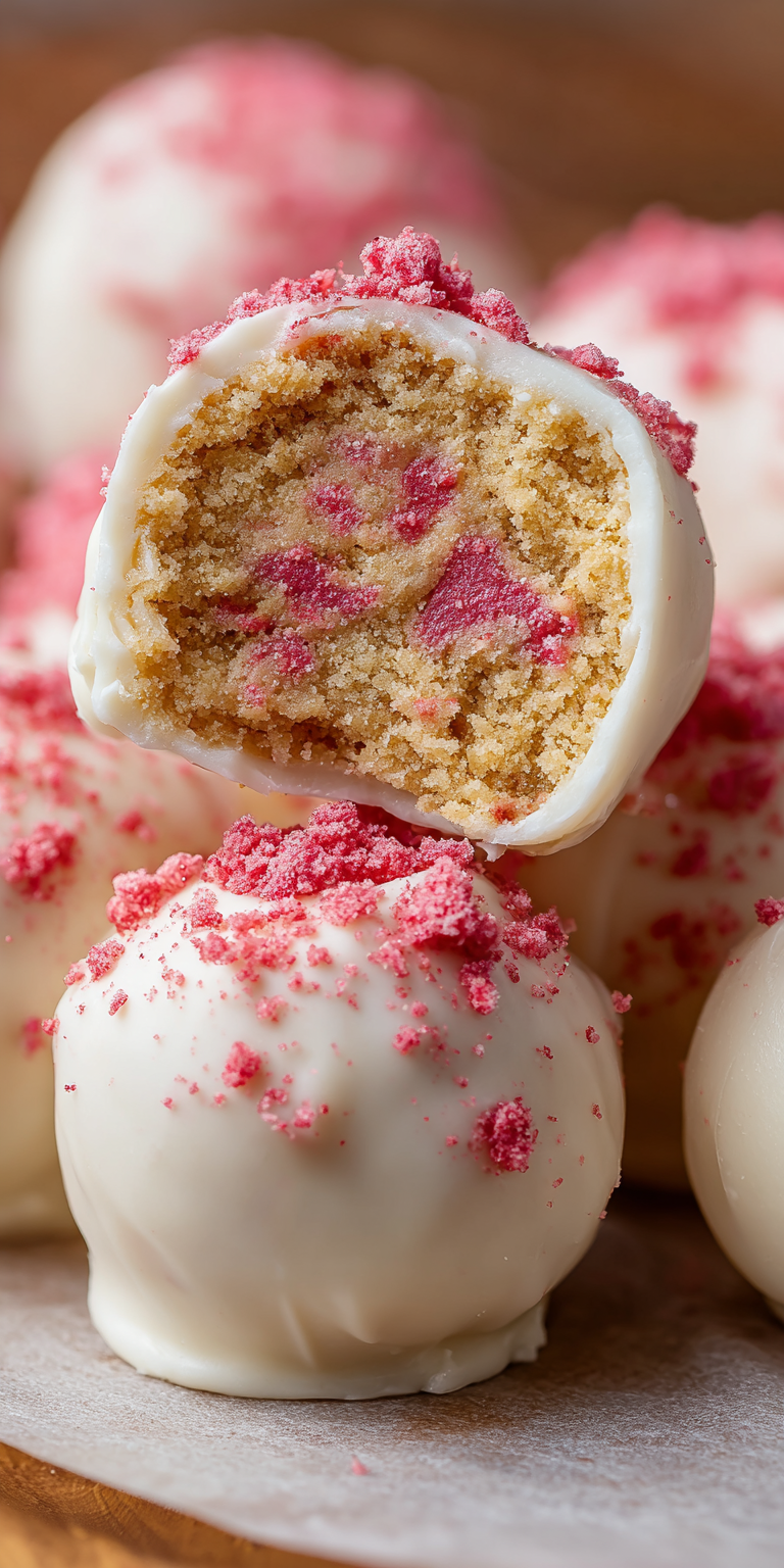 Golden Oreo Strawberry Shortcake Truffles served warm with cozy spices