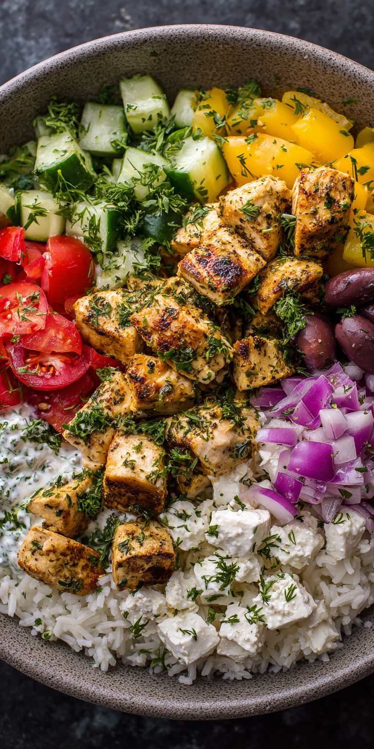 Greek Chicken Bowl Healthy Meal Prep Recipe