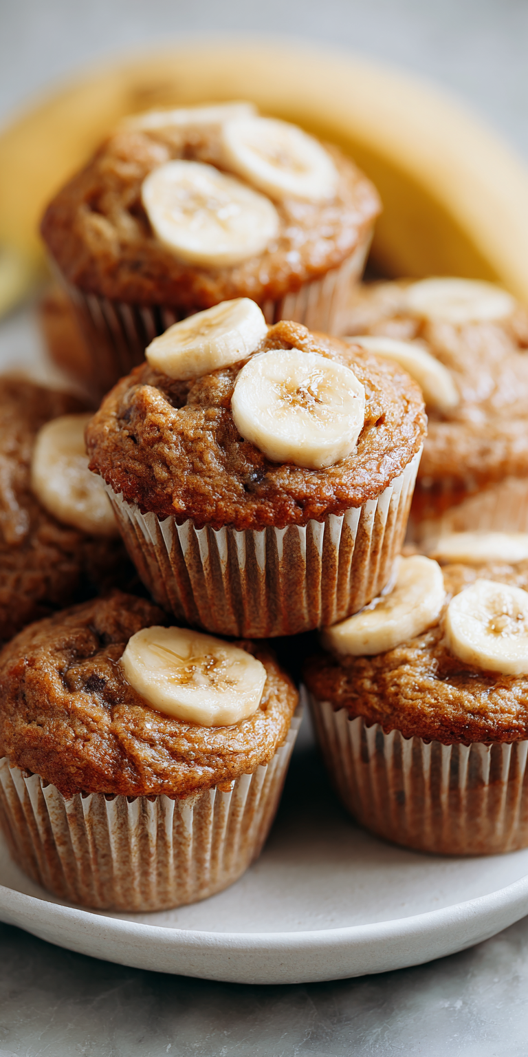 Greek Yogurt Protein Banana Muffins served warm with cozy spices