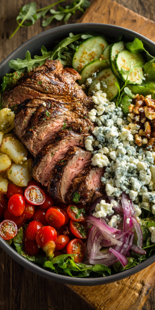 Grilled Steak and Blue Cheese Salad Bowl Recipe