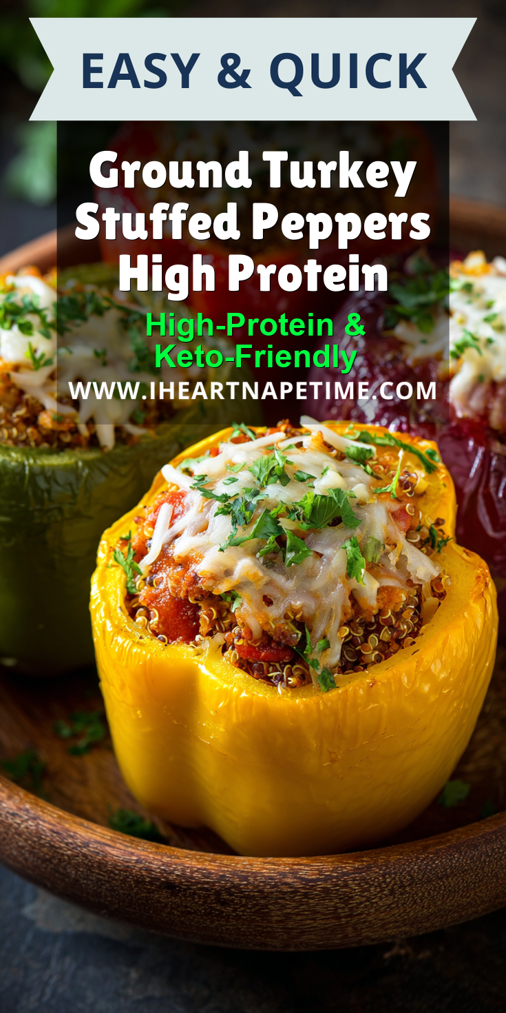 Ground Turkey Stuffed Peppers High Protein served warm with cozy spices