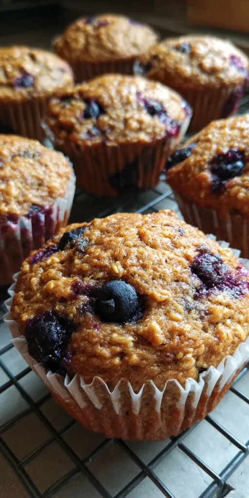 Healthy Blueberry Banana Oat Muffins Recipe