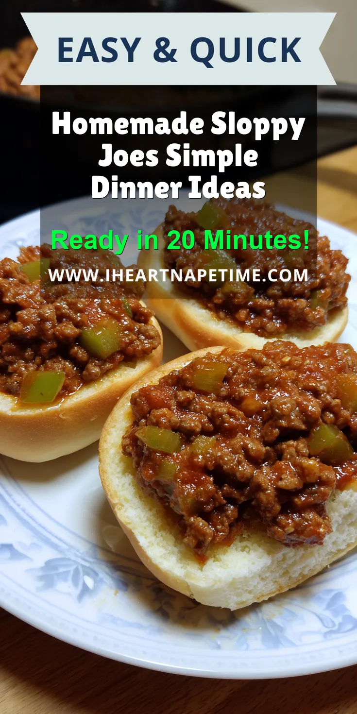 Homemade Sloppy Joes Simple Dinner Ideas served warm with cozy spices