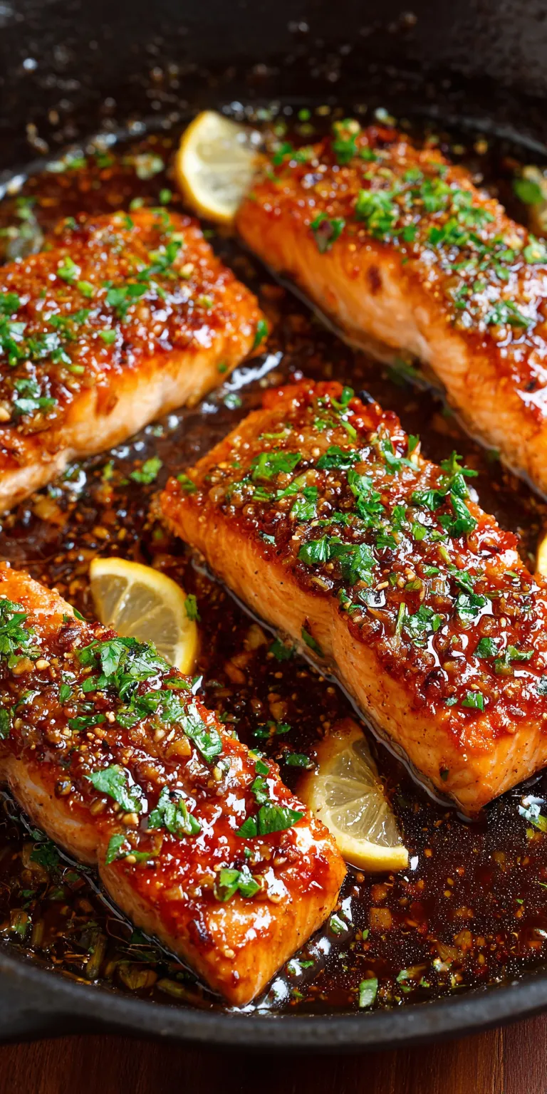 Honey Garlic Glazed Salmon Dinner served warm with cozy spices