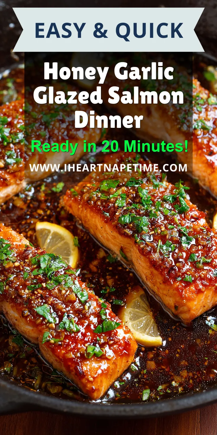 Honey Garlic Glazed Salmon Dinner served warm with cozy spices
