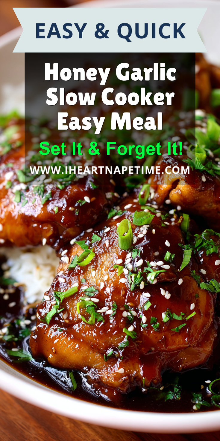 Honey Garlic Slow Cooker Easy Meal served warm with cozy spices