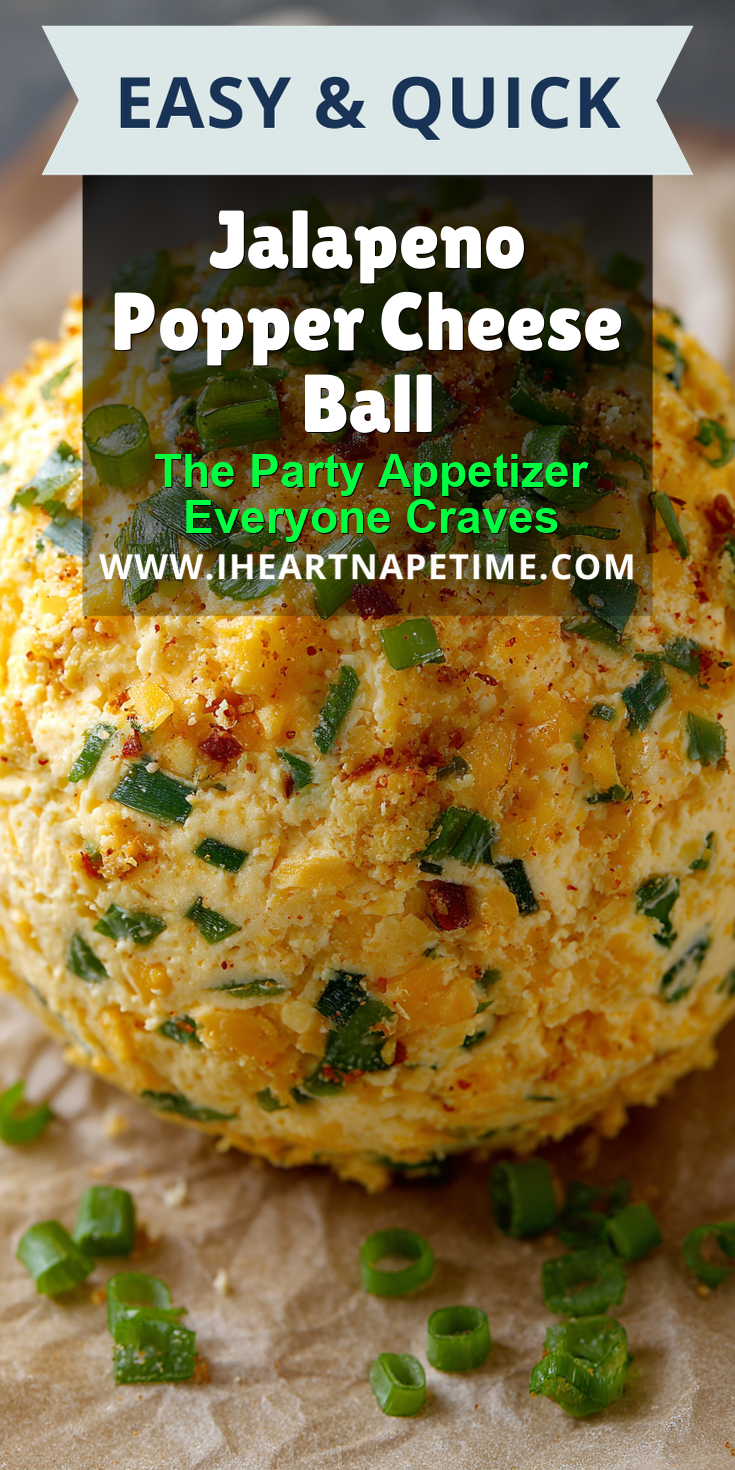 Jalapeno Popper Cheese Ball served warm with cozy spices