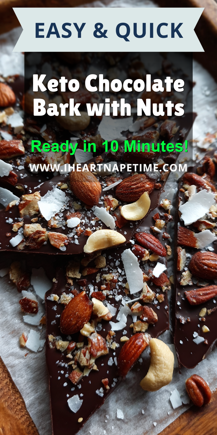 Keto Chocolate Bark with Nuts served warm with cozy spices