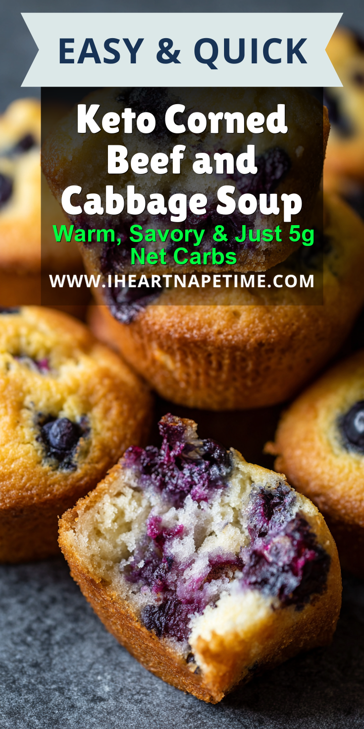 Keto Corned Beef and Cabbage Soup served warm with cozy spices