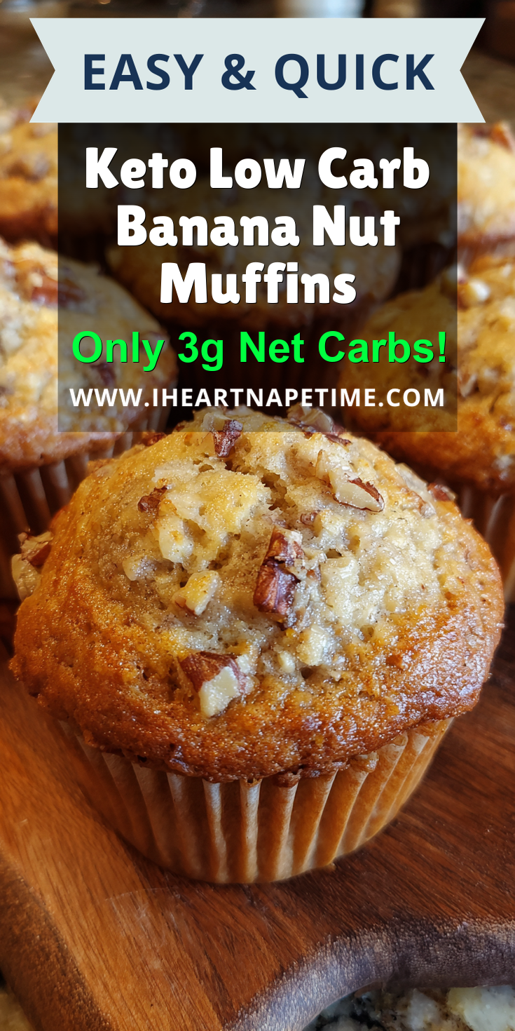 Keto Low Carb Banana Nut Muffins served warm with cozy spices