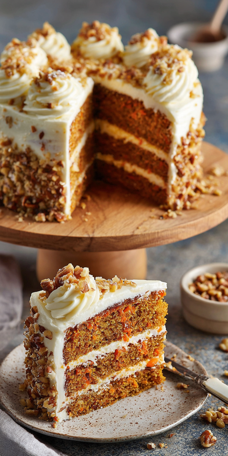 Keto Low Carb Carrot Cake Recipe served warm with cozy spices