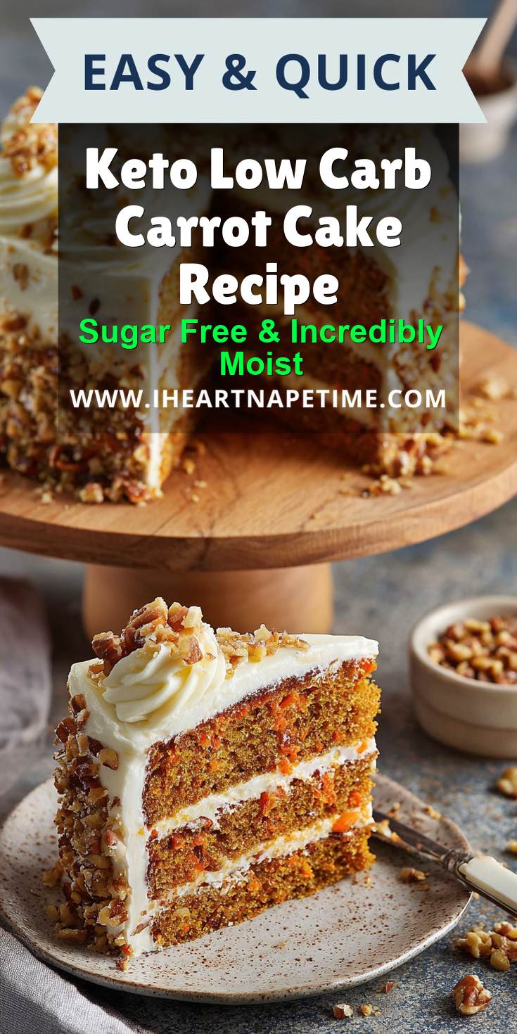 Keto Low Carb Carrot Cake Recipe served warm with cozy spices