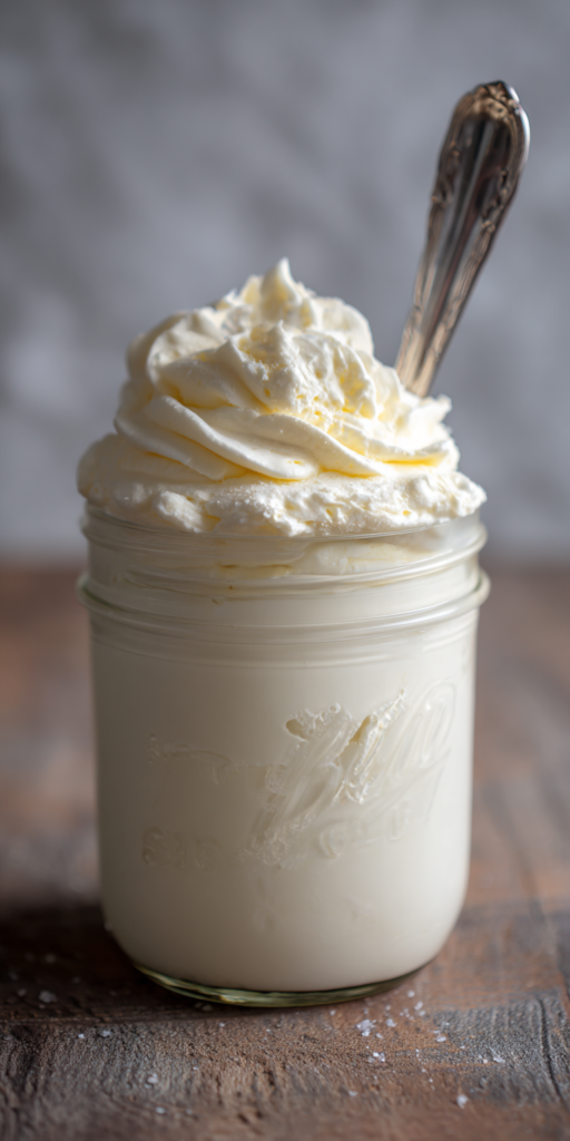 Keto Vanilla Ice Cream Mason Jar served warm with cozy spices