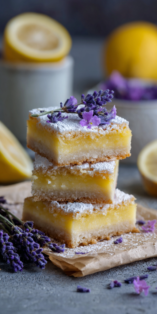 Lavender Lemon Bars Shortbread Crust Recipe