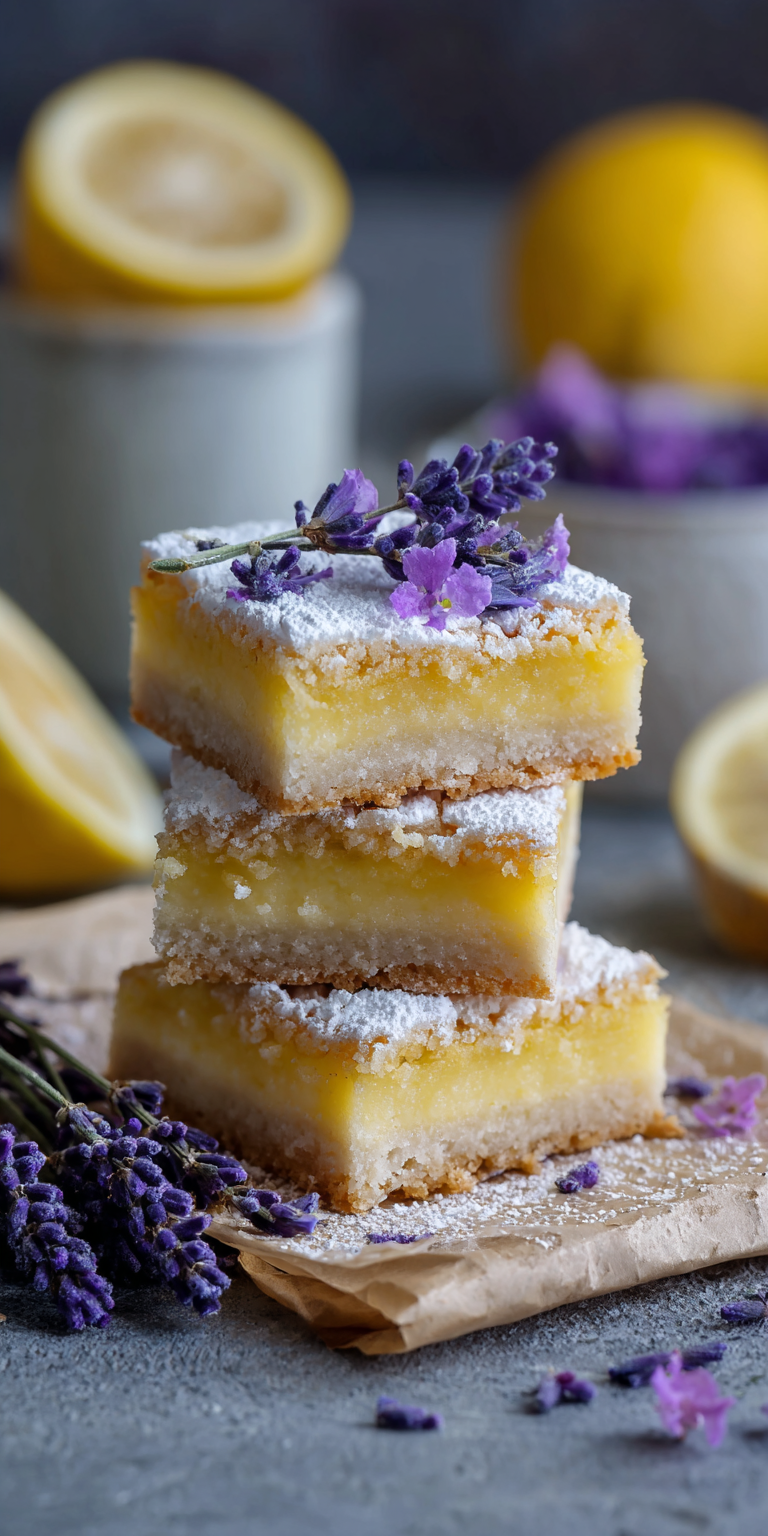 Lavender Lemon Bars Shortbread Crust Recipe