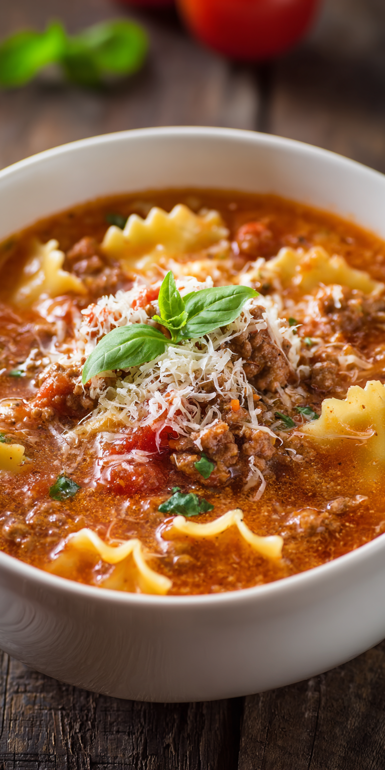 Lazy Lasagna Soup Crockpot Meal Recipe