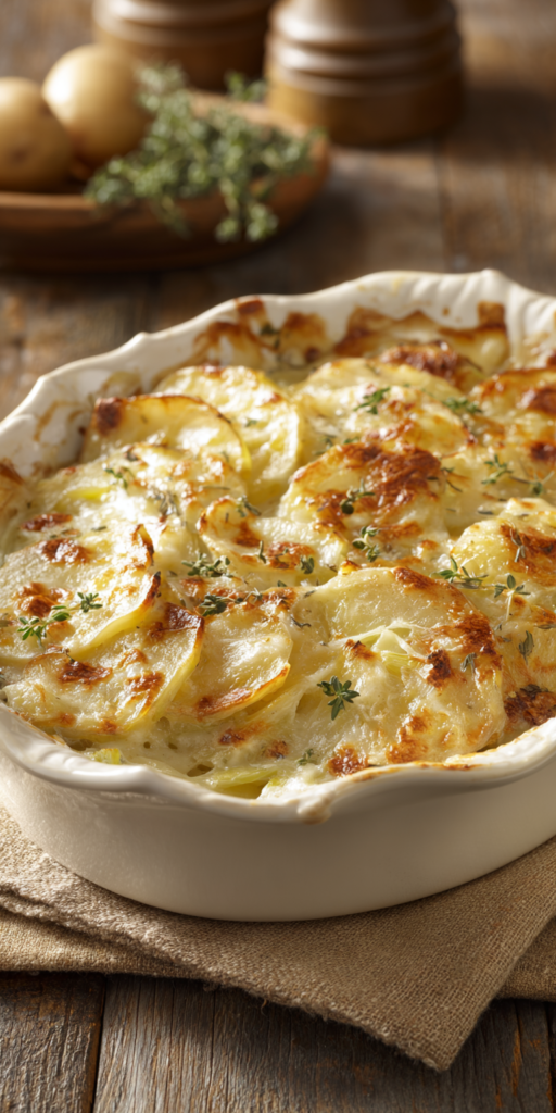 Leek and Onion Scalloped Potatoes Recipe