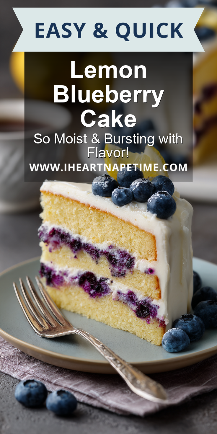 Lemon Blueberry Cake served warm with cozy spices