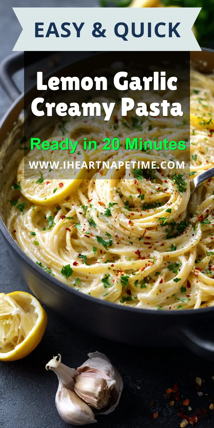 Lemon Garlic Creamy Pasta served warm with gentle spices and a cozy aroma