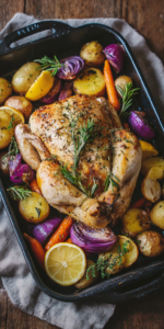 Lemon Herb Roasted Chicken Dinner Ideas served warm with cozy spices