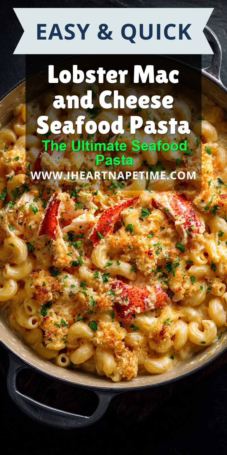 Lobster Mac and Cheese Seafood Pasta served warm with cozy spices