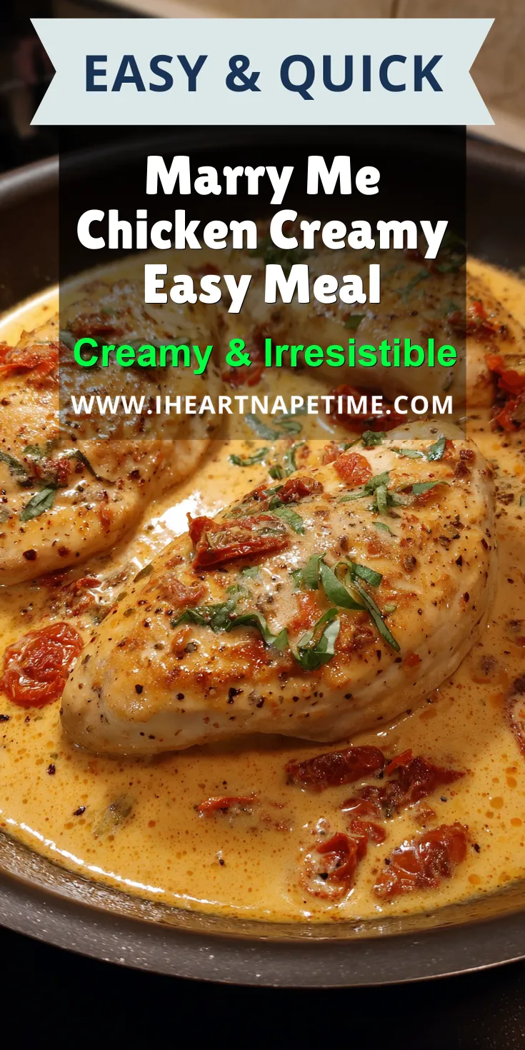 Marry Me Chicken Creamy Easy Meal served warm with cozy spices