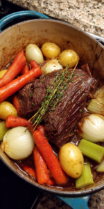 Melt in Your Mouth Pot Roast with Veggies served warm with cozy spices